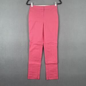 Boden Pants Womens US 2R Pink Cropped Slim Fit Stretch Cotton Blend Casual Work